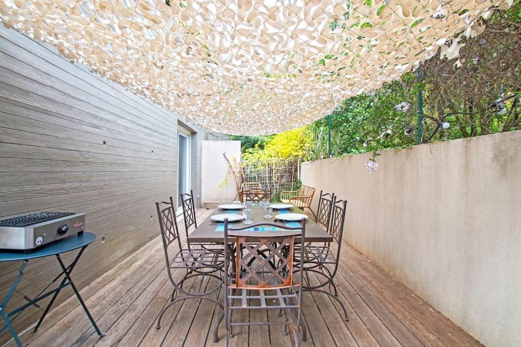 Appartement Le P'tit Rimbaud, 6 Pers, parking privé, jardin,wifi à Montpellier Extérieur photo